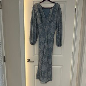 Arula Soft Blue Lace Accent Dress